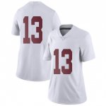 NCAA Women's Alabama Crimson Tide #13 Malachi Moore Stitched College Nike Authentic No Name White Football Jersey JO17R23PJ